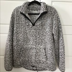 PINK Victoria's Sherpa 1/4 zip jacket